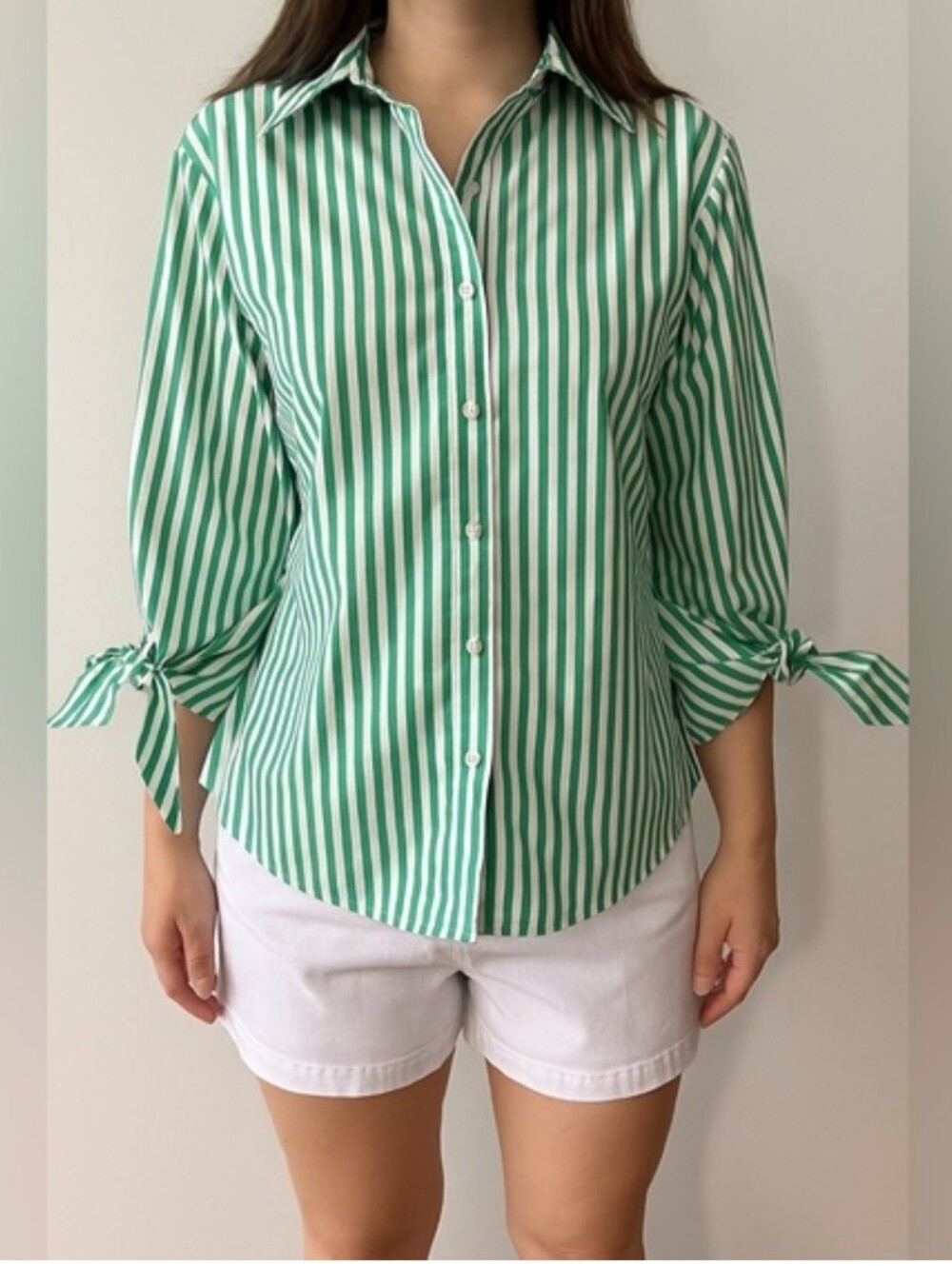 Ralph Lauren || Tie-Sleeve Blouse Medium
